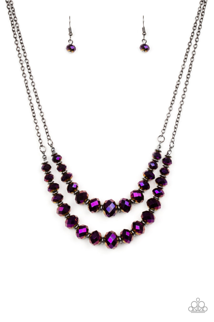Strikingly Spellbinding - Purple Iridescent Necklace - Paparazzi
