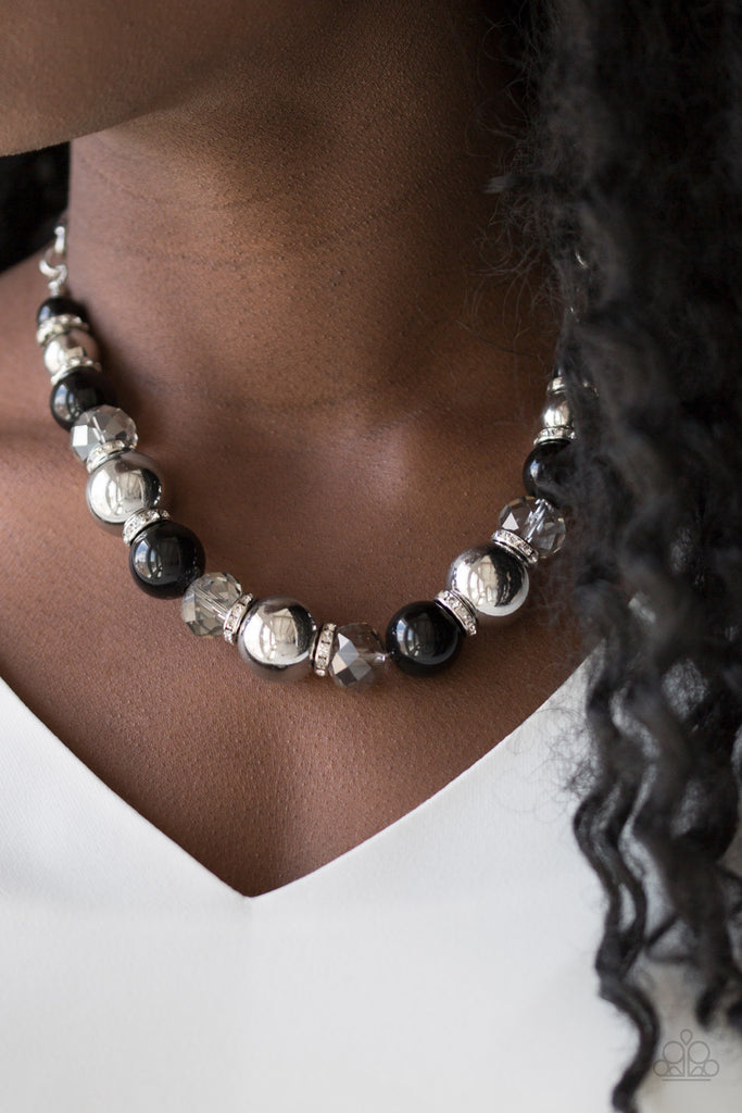 The Camera Never Lies - Black, Crystal & Silver Necklace - Paparazzi Accessories
