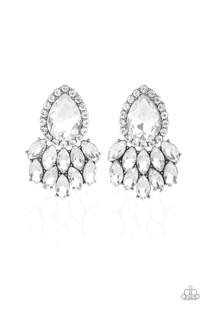 A Breath of Fresh HEIR White Paparazzi Earrings Chic Jewelry Boutique