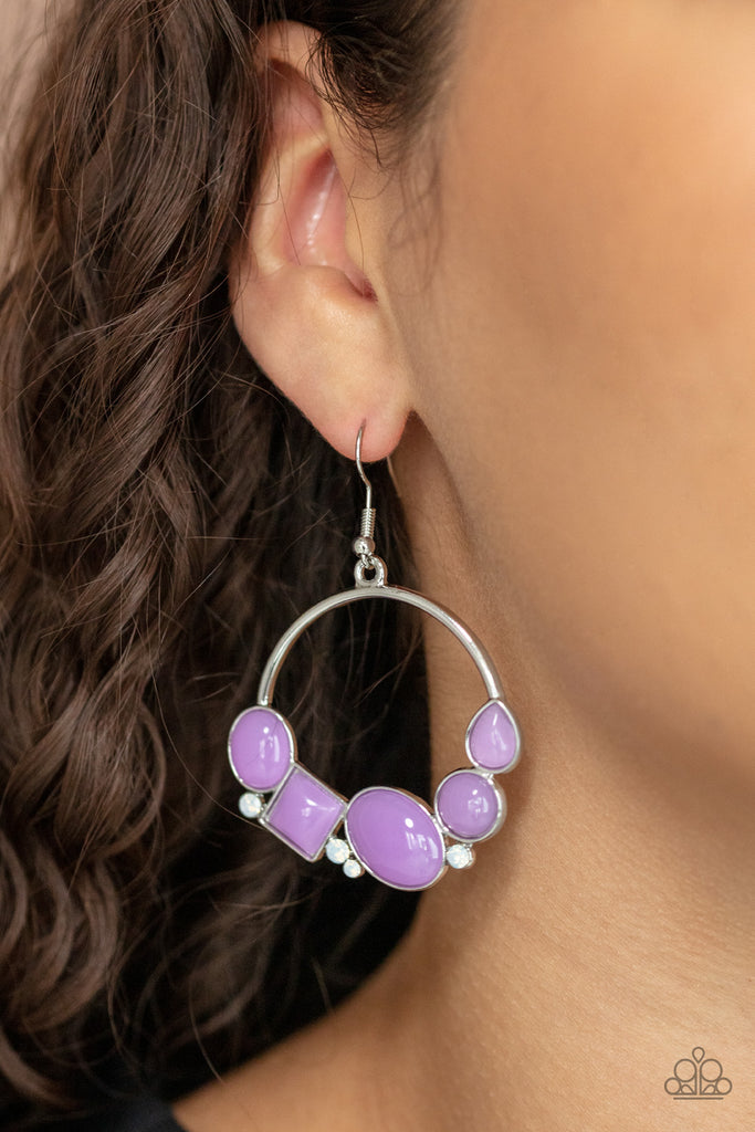 Beautifully Bubblicious - Purple Earrings - Paparazzi