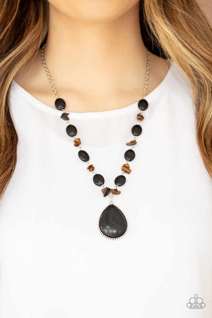 Cougar Black and Silver Necklace - Paparazzi Accessories – Bella Fashion  Accessories LLC