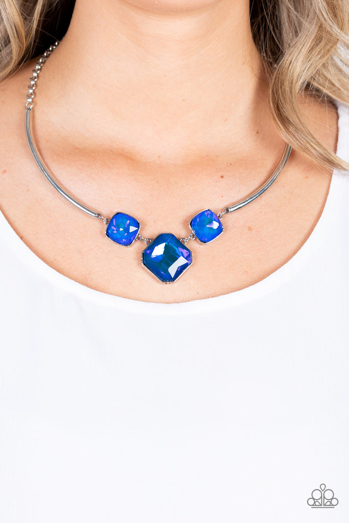 Divine IRIDESCENCE - Blue Necklace - Life Of The Party October 2021 - Paparazzi