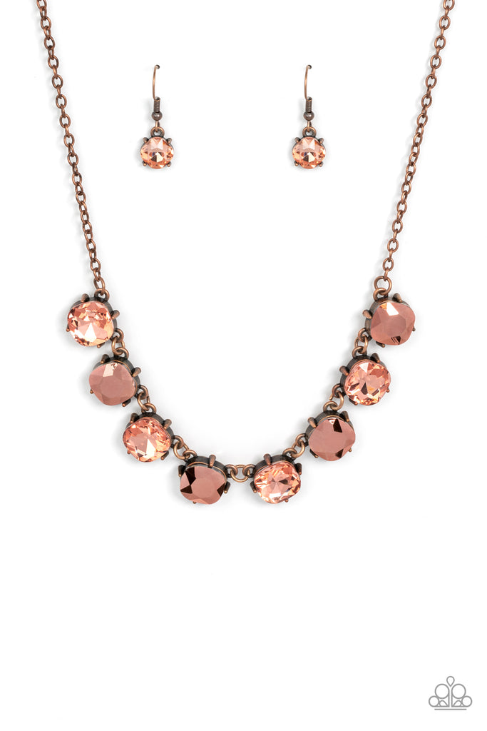 Dreamy Decorum Copper Paparazzi Necklace Chic Jewelry Boutique