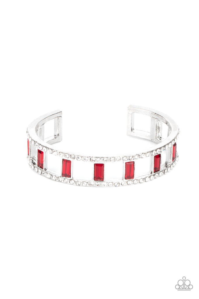 Industrial Icing - Red Rhinestone Bracelet - Paparazzi