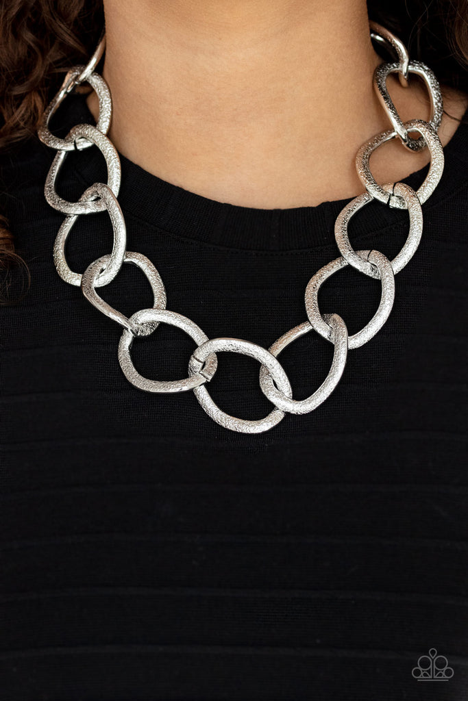 Industrial Intimidation - Silver Necklace - Paparazzi