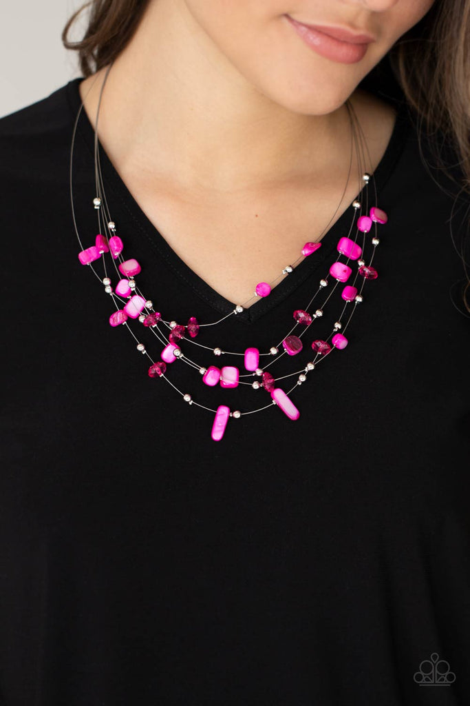 Prismatic Pebbles - Pink Necklace - Paparazzi