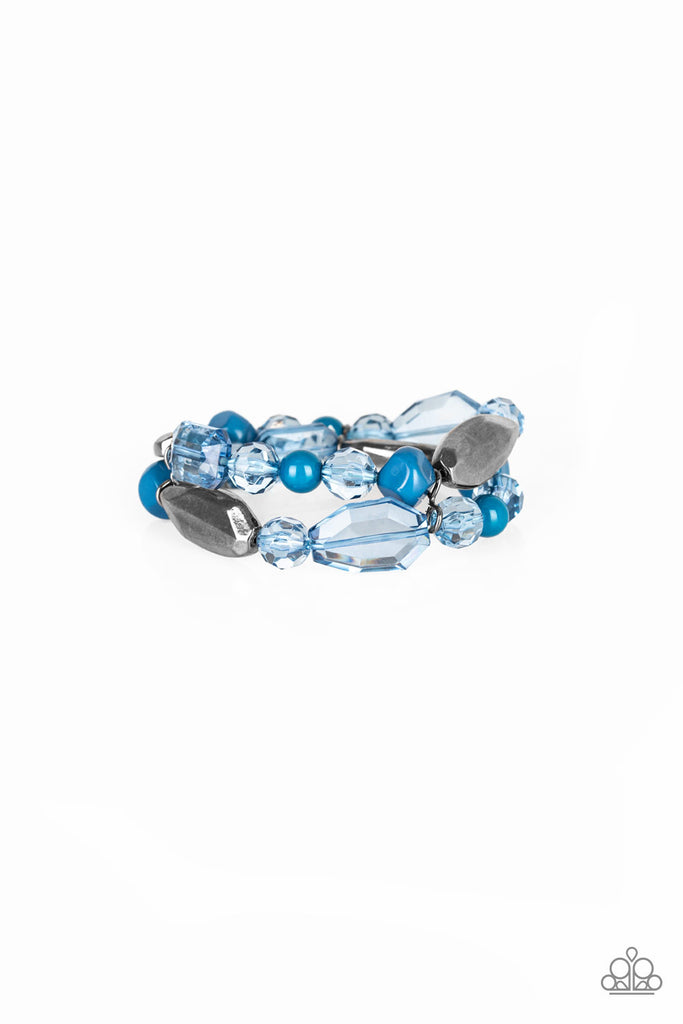 Rockin Rock Candy - Blue Bracelet - Paparazzi