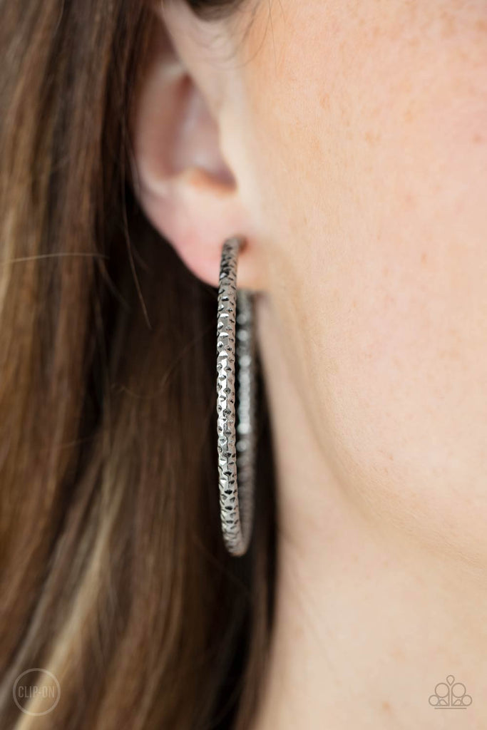 Subtly Sassy - Silver Hoop Clip-On Earrings - Paparazzi