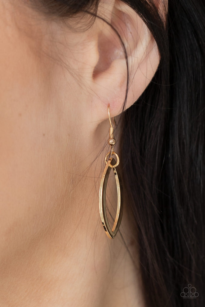 The OVAL-achiever - Gold Earrings - Paparazzi