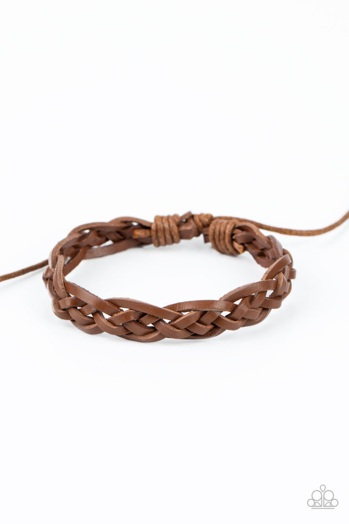 Time To Hit The RODEO - Brown Leather Bracelet - Paparazzi