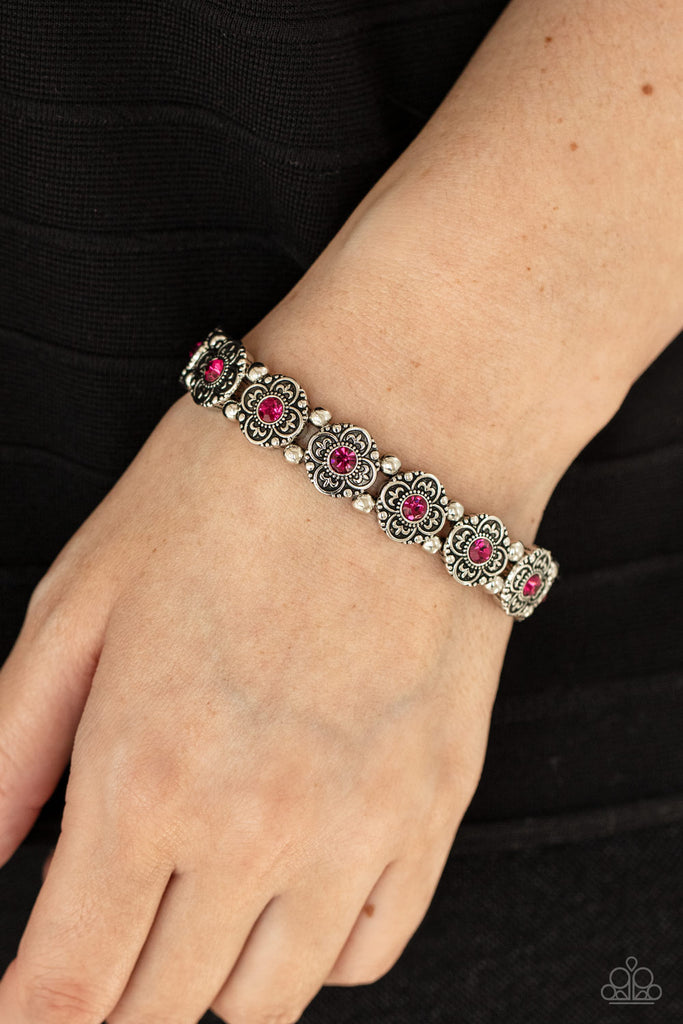 Trés Magnifique - Pink Rhinestone Bracelet - Paparazzi