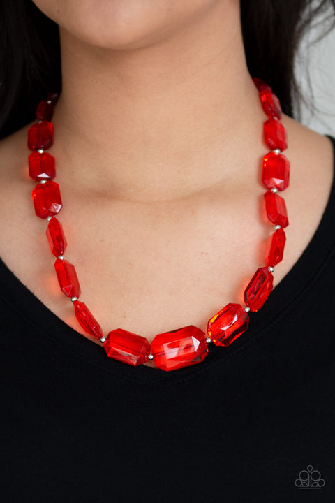 Red 2025 acrylic necklace