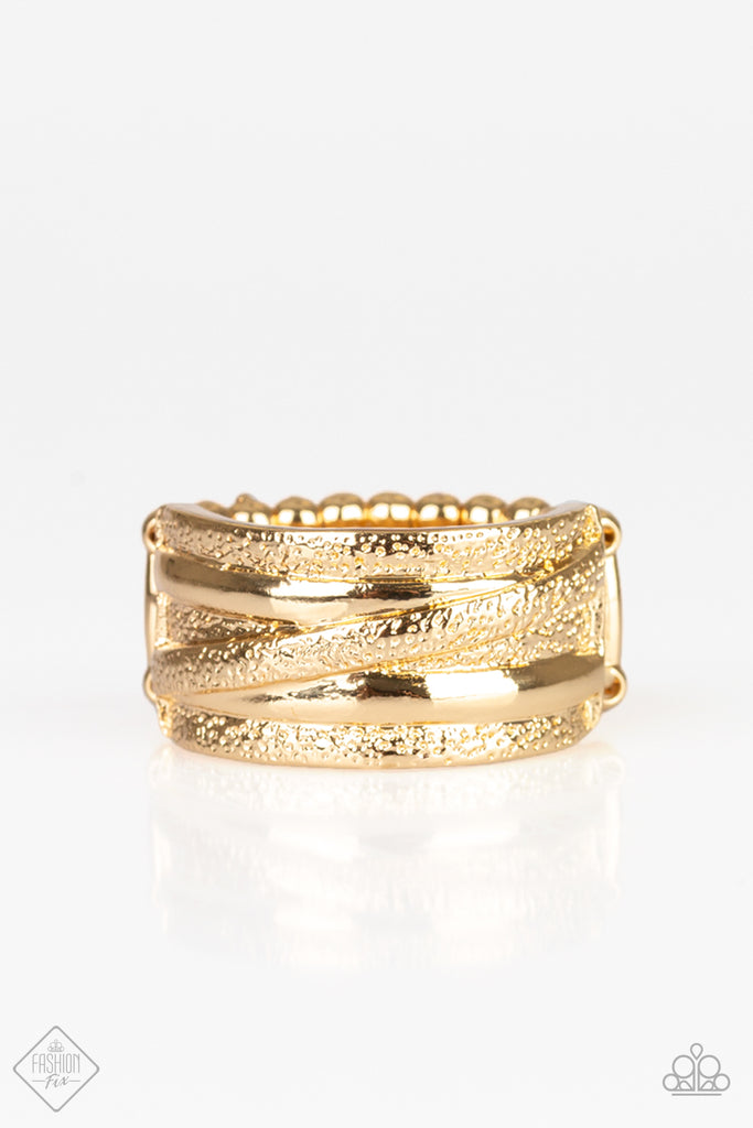 Rise and Shine Gold Ring - May 2019 Fashion Fix - Paparazzi Accessories - Chic Jewelry Boutique by Andrea