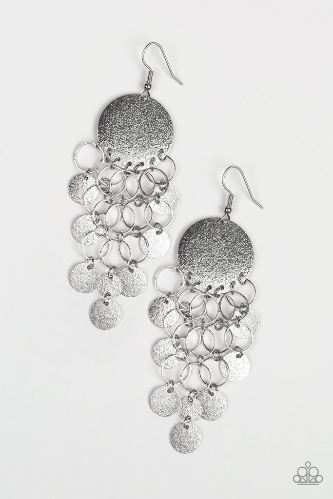 Turn On The BRIGHTS - Silver Earrings - Paparazzi Accessories - Chic Jewelry Boutique by Andrea