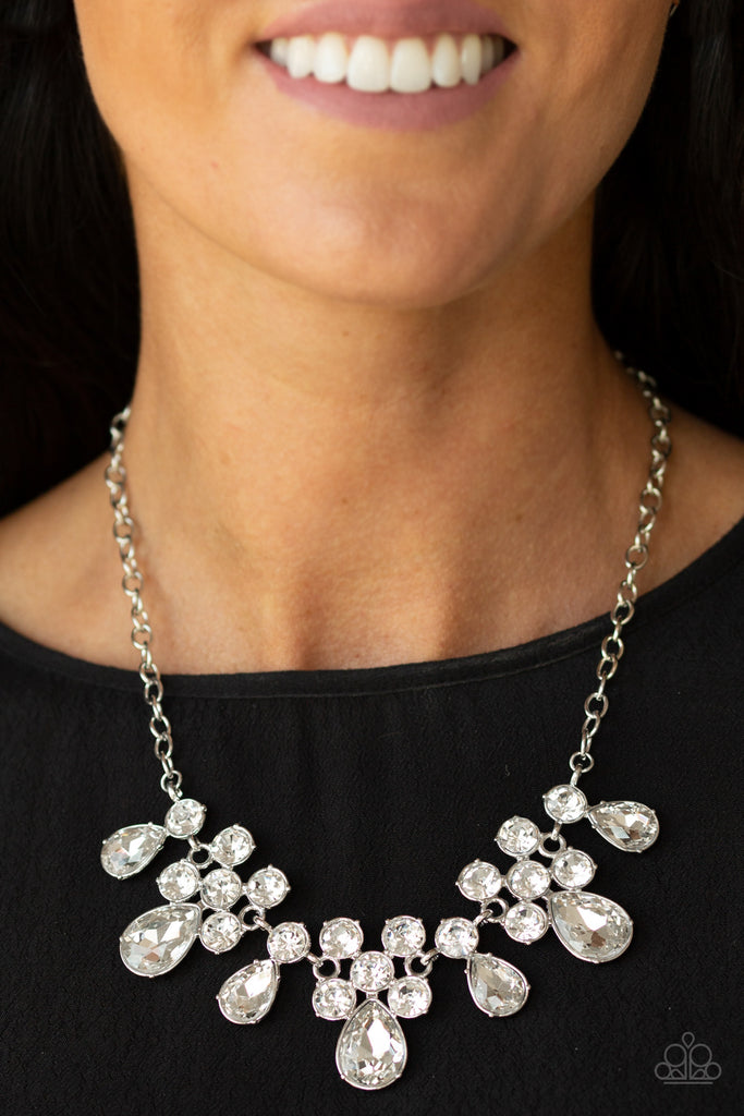 Debutante Drama - White Necklace - Paparazzi Accessories - Chic Jewelry Boutique by Andrea