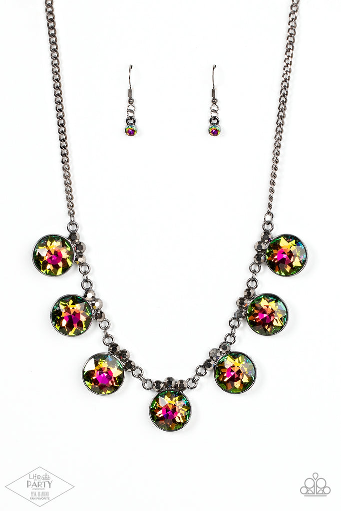 GLOW-Getter Glamour - Multi Oil Spill Necklace - Paparazzi
