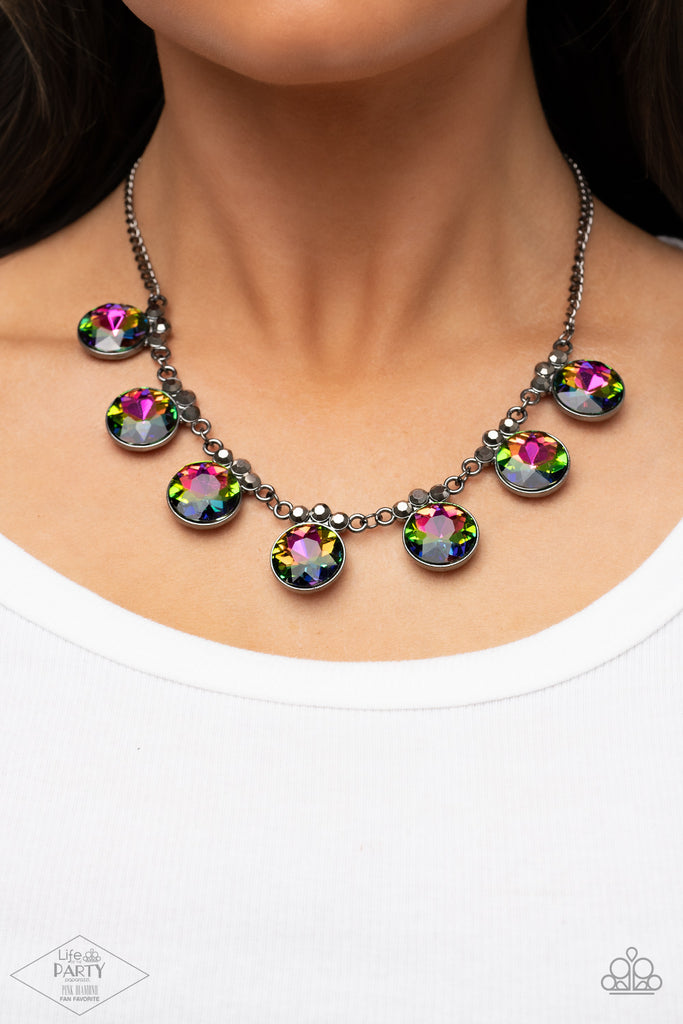GLOW-Getter Glamour - Multi Oil Spill Necklace - Paparazzi
