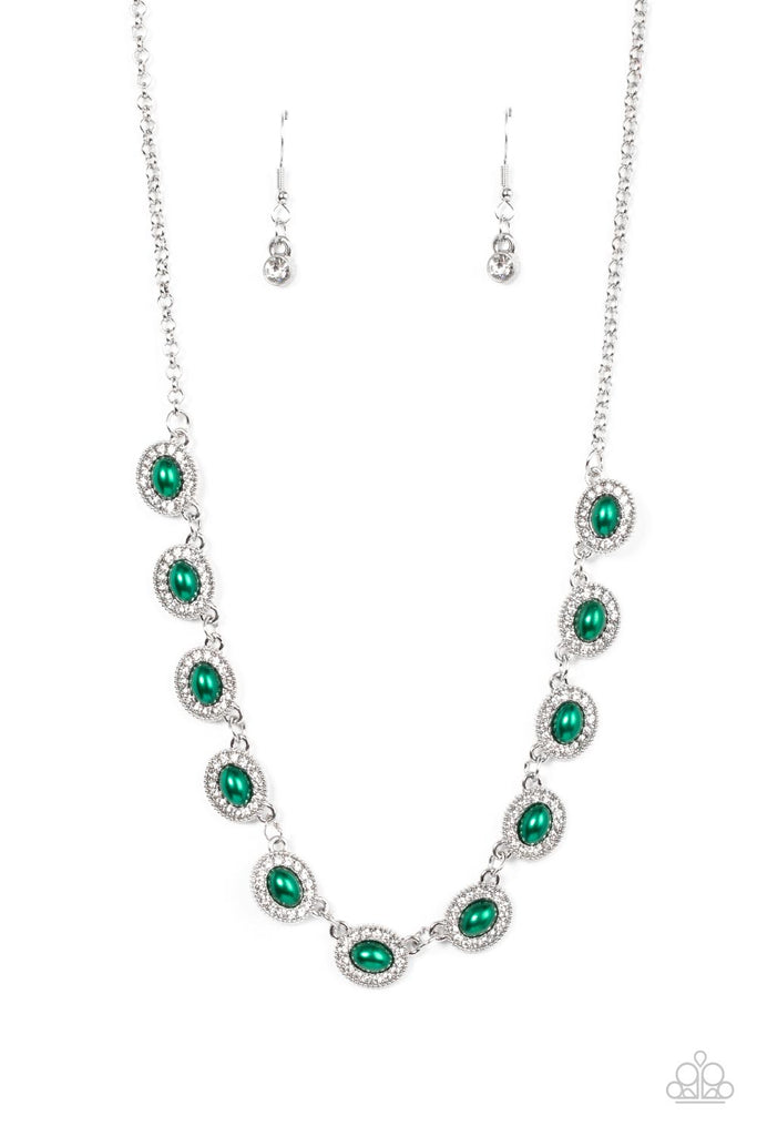2 pc Lime Green Necklace Set
