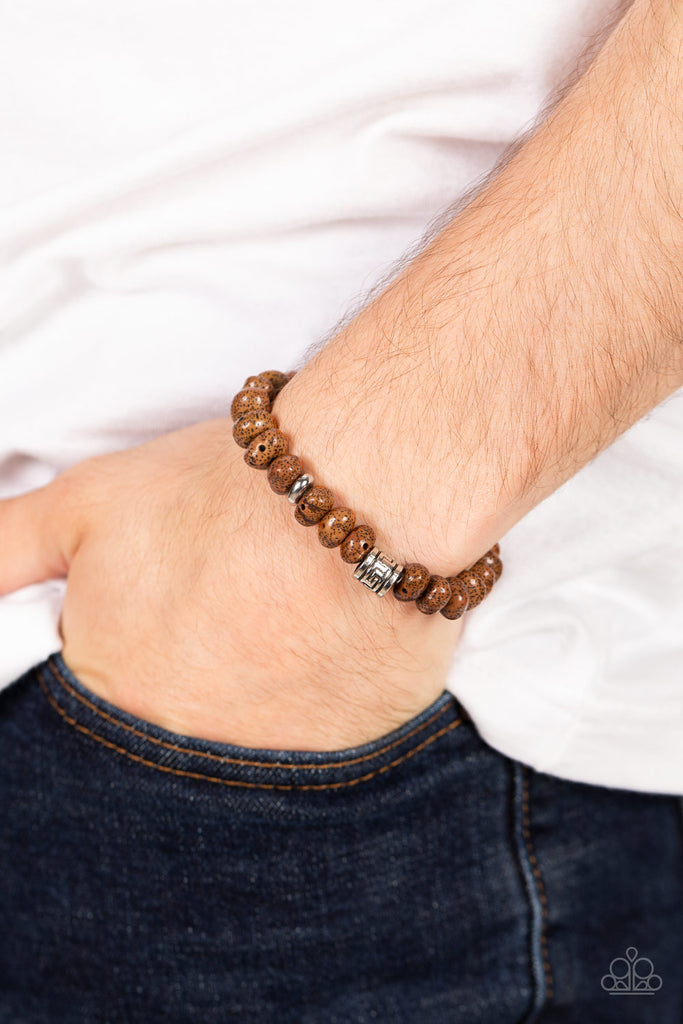 Natural State of Mind - Brown Stone Bracelet - Paparazzi
