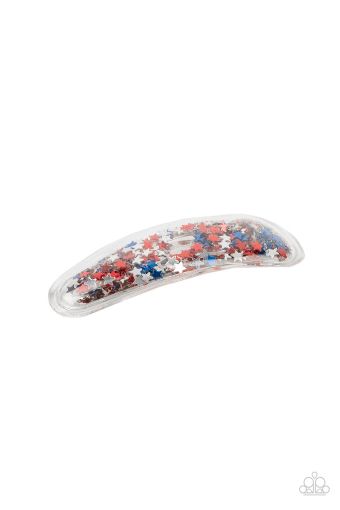 Oh, My Stars and Stripes - Multi Red, Silver & Blue Hair Clip - Paparazzi