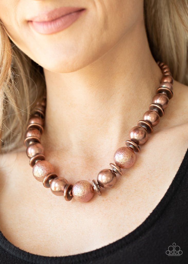 Twinkle Twinkle, Im The Star - Copper Hammered Necklace - Paparazzi