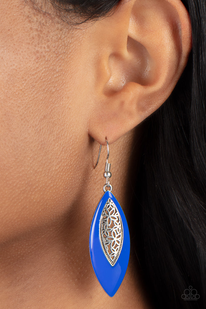 Venetian Vanity - Blue & Silver Filigree Earrings - Paparazzi