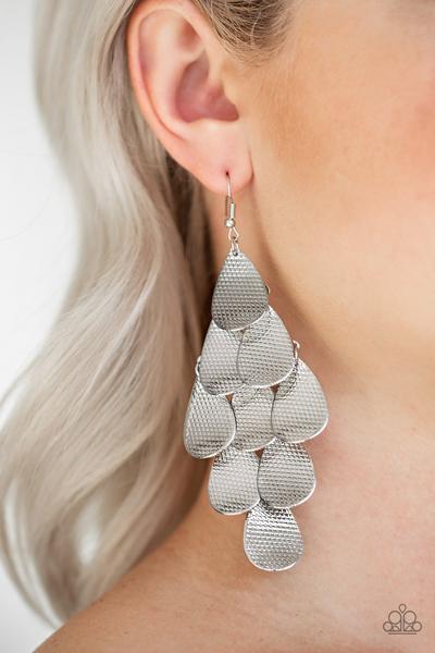 Iconic Illumination - Silver Earrings - Paparazzi Accessories - Chic Jewelry Boutique by Andrea