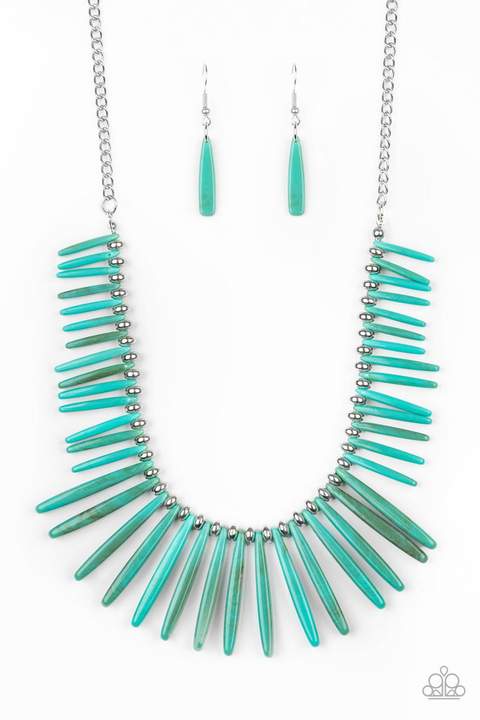 Out of My Element - Blue Turquoise Necklace - Life of The Party Exclusive July 2020 - Paparazzi