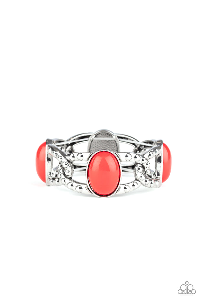 Dreamy Gleam - Red Bracelet - Chic Jewelry Boutique