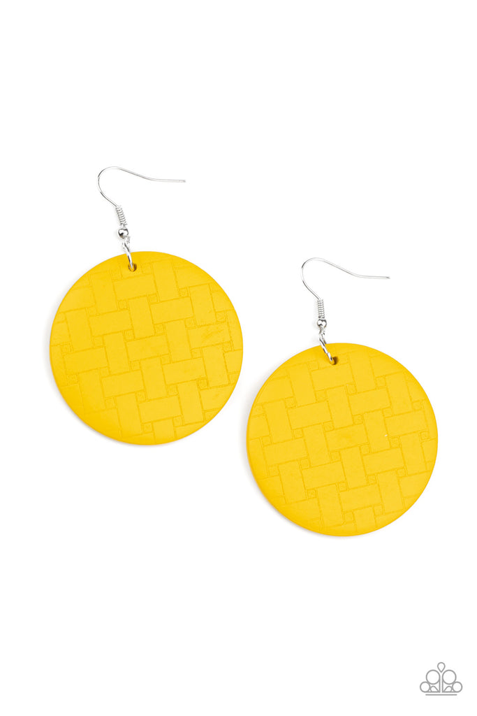Natural Novelty - Yellow Earrings