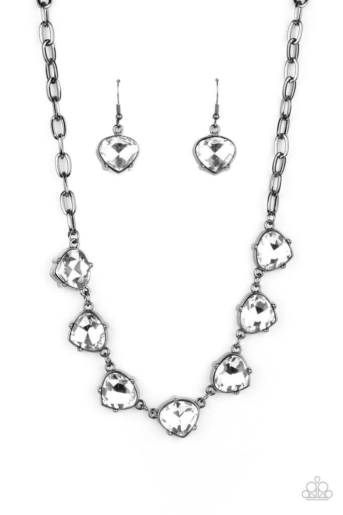 Star Quality Sparkle - Black/Gunmetal Necklace - December 2020 Life Of The Party - Paparazzi