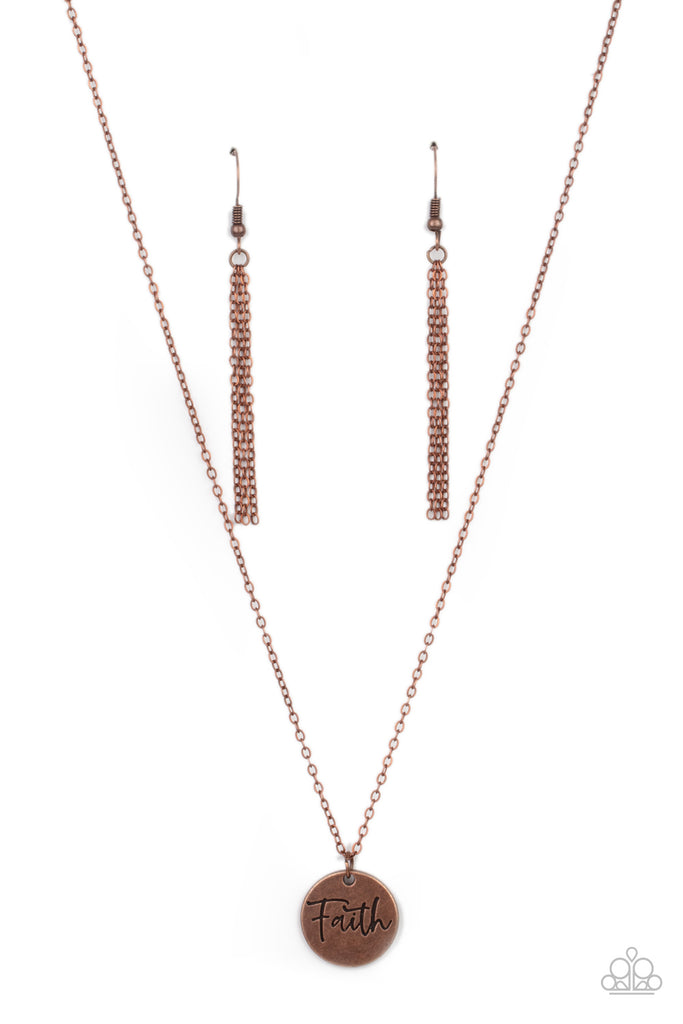 Choose Faith Copper Paparazzi Necklace Chic Jewelry Boutique