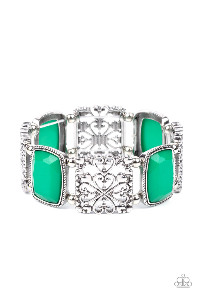 Colorful Coronation - Green Mint Bracelet - Paparazzi
