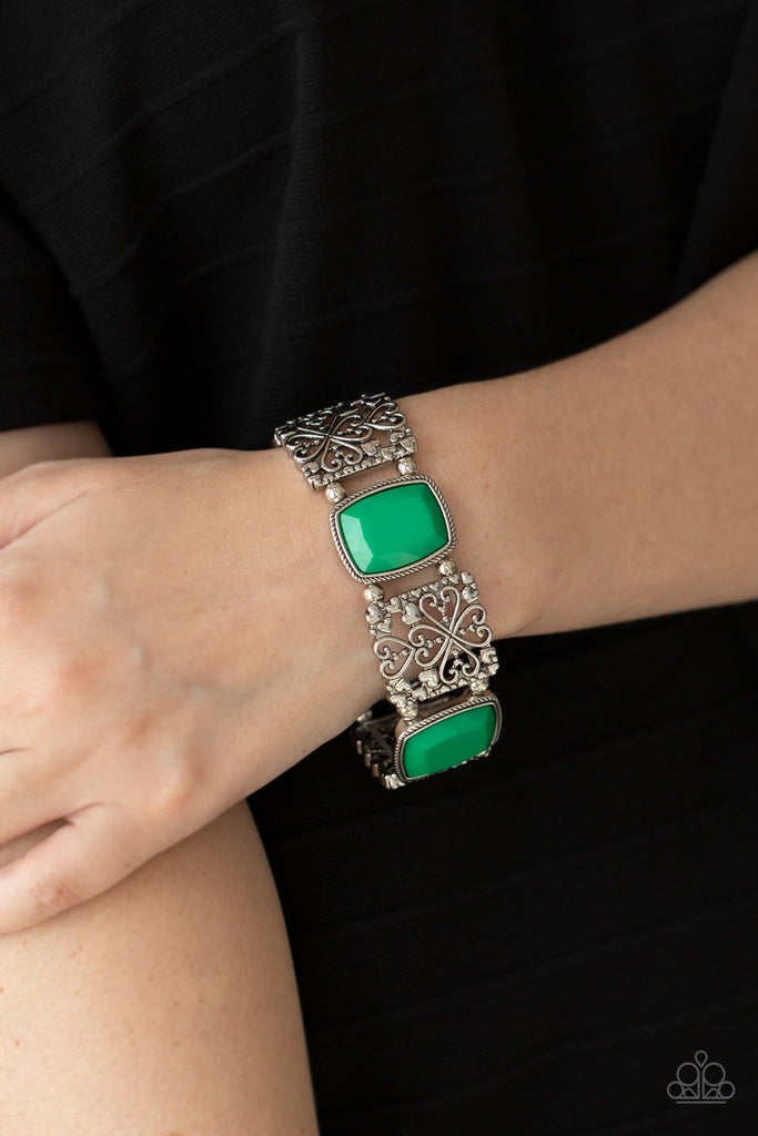 Colorful Coronation - Green Mint Bracelet - Paparazzi