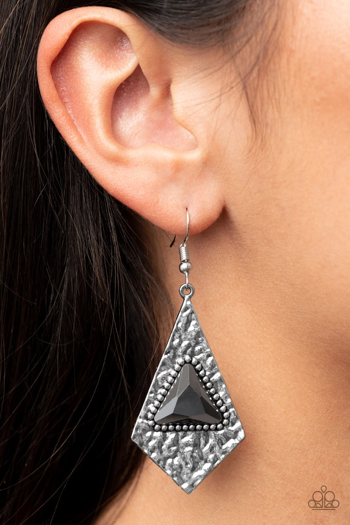Cosmic Destination - Silver Earrings - Hematite Jewelry Paparazzi jewelry images