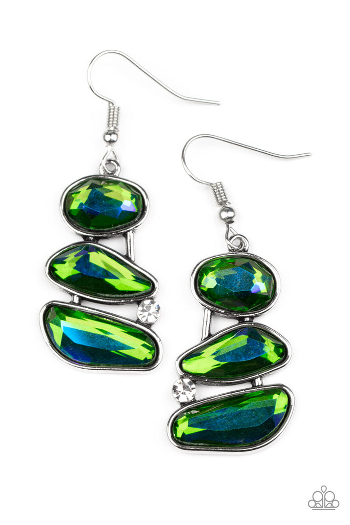 Gem Galaxy - Green Earrings - Chic Jewelry Boutique