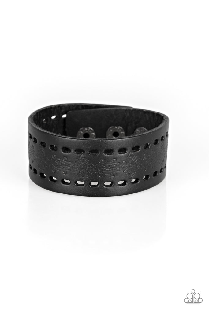 Make The WEST Of It - Black Leather Bracelet - Paparazzi