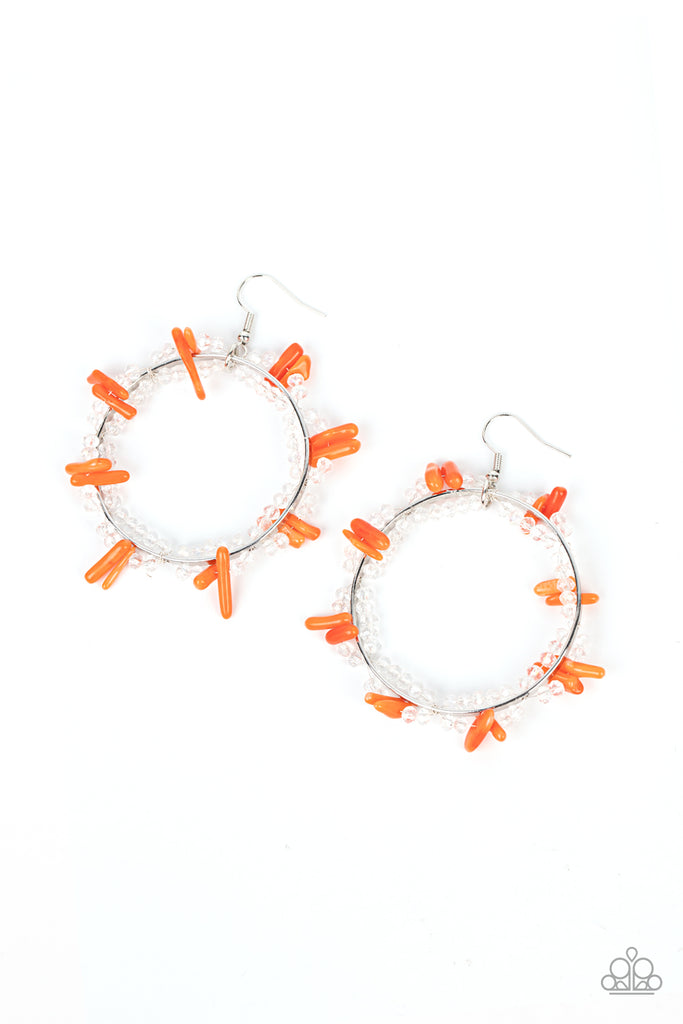 Ocean Surf - Orange Earrings - Chic Jewelry Boutique