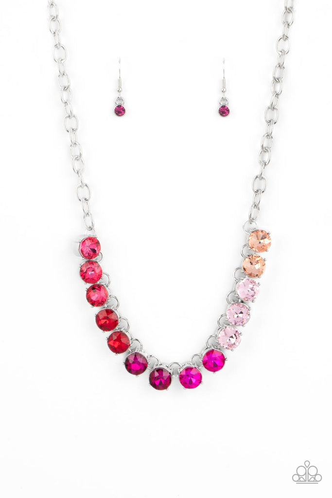 Rainbow Resplendence - Pink Necklace - Chic Jewelry Boutique