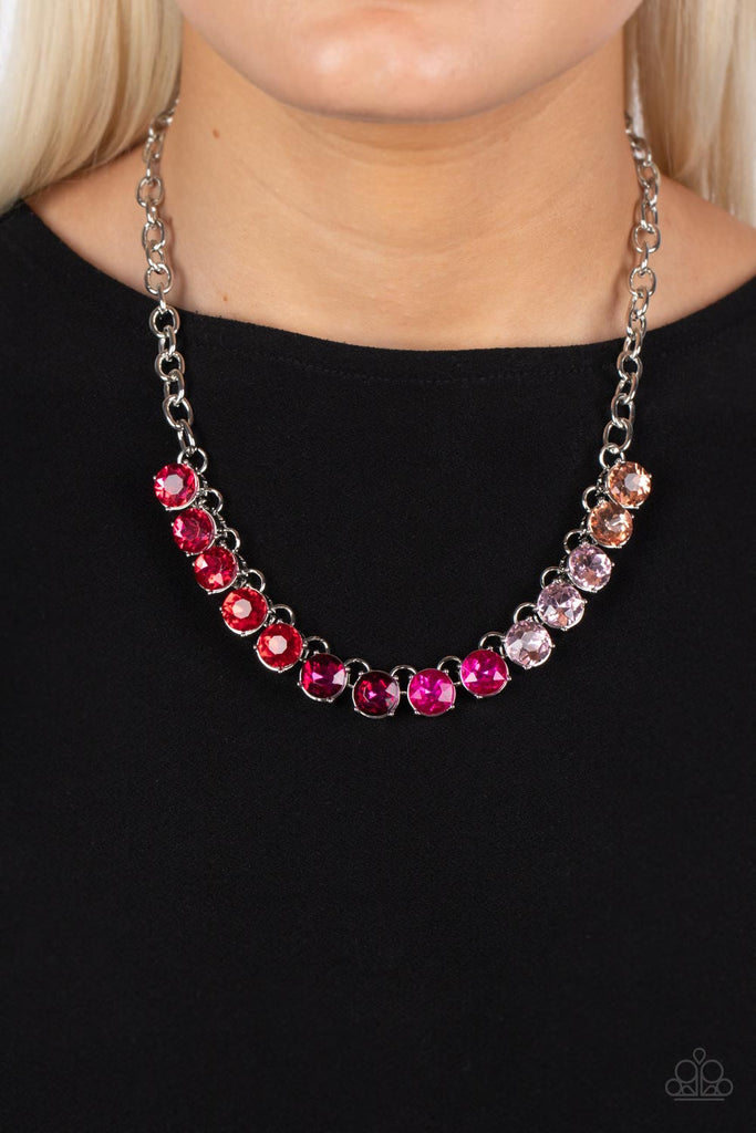 Rainbow Resplendence - Pink Necklace - Chic Jewelry Boutique