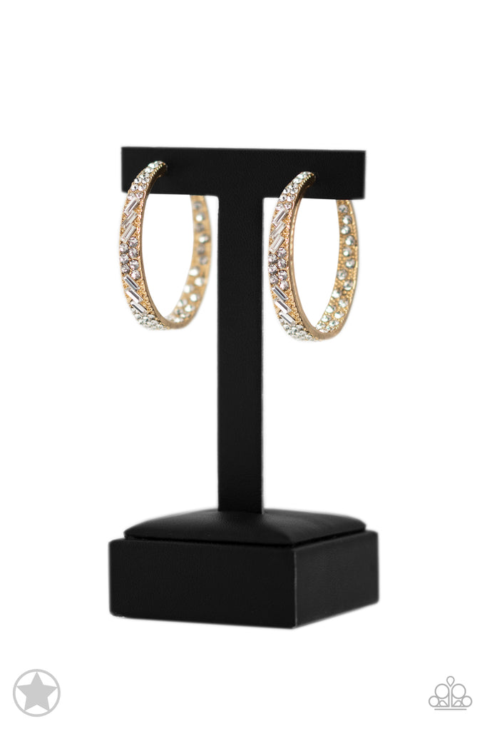 GLITZY By Association - Gold Hoop Blockbuster Earrings - Chic Jewelry Boutique