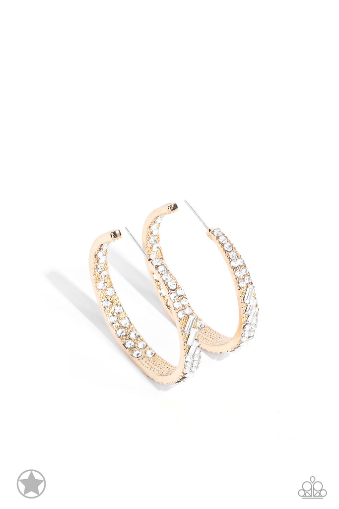 GLITZY By Association - Gold Hoop Blockbuster Earrings - Chic Jewelry Boutique