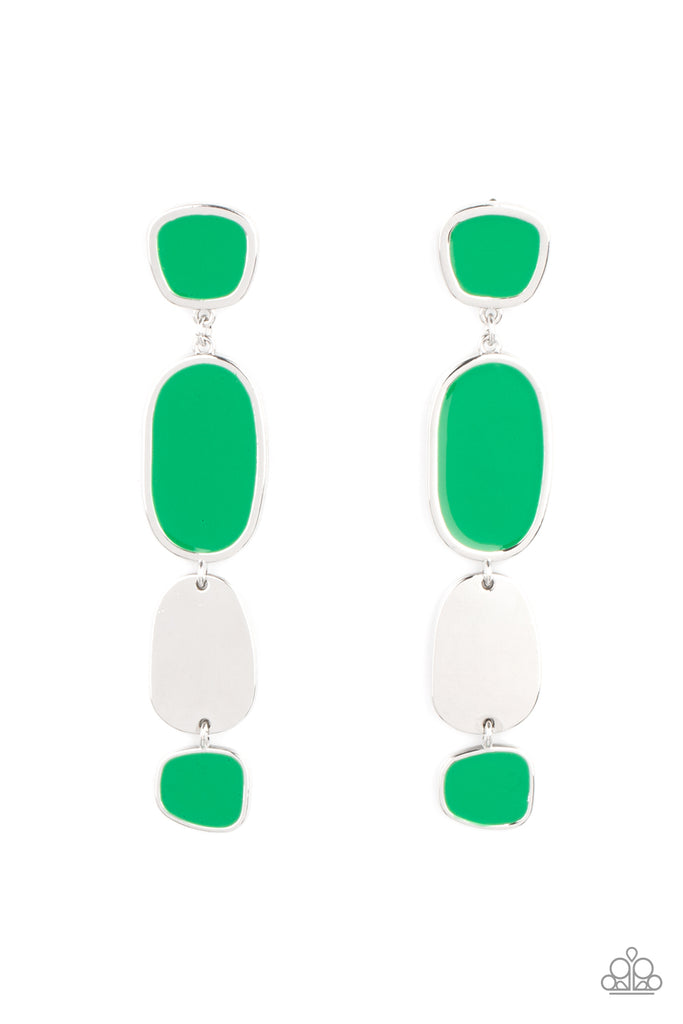 All Out Allure - Green Earrings - Paparazzi