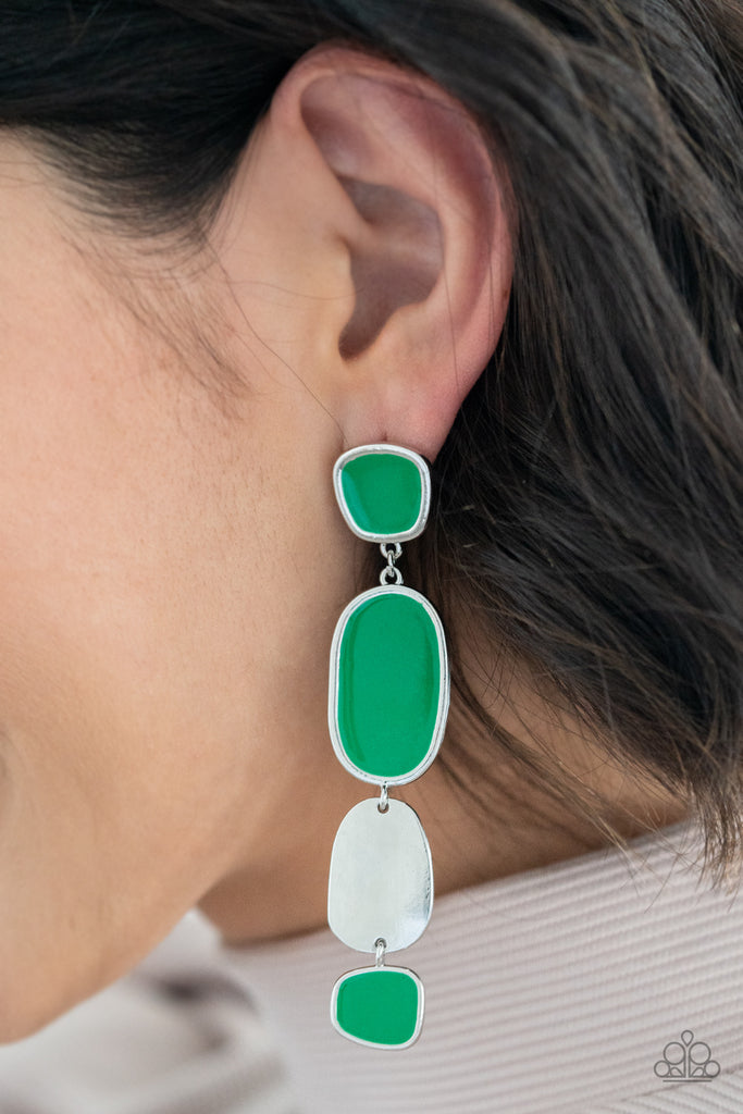 All Out Allure - Green Earrings - Paparazzi