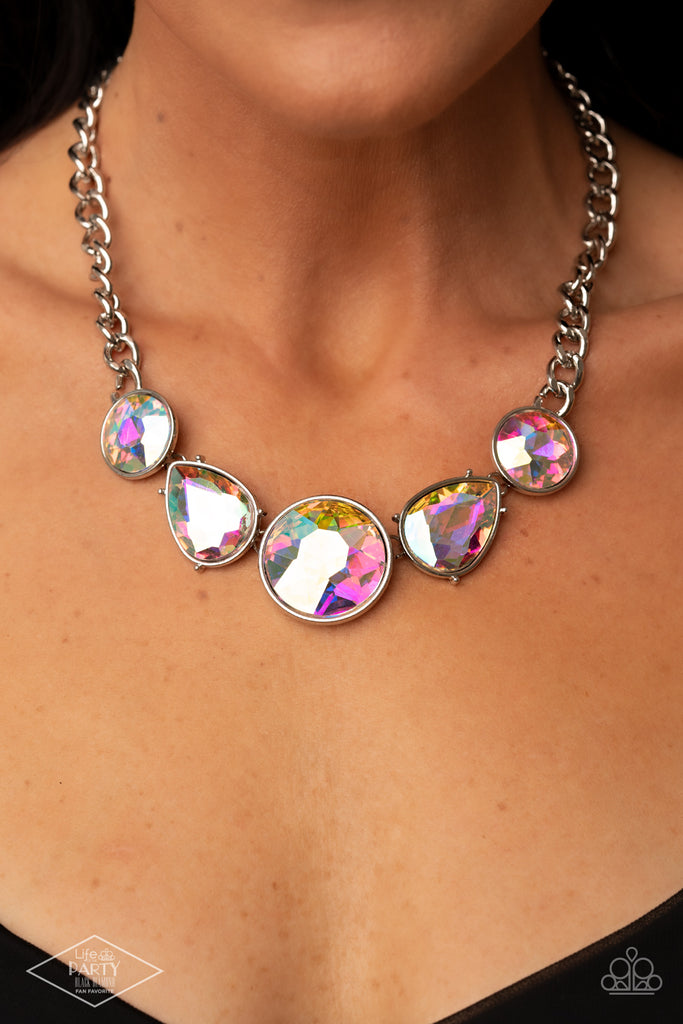 All The Worlds My Stage - Multi Iridescent Necklace - Paparazzi