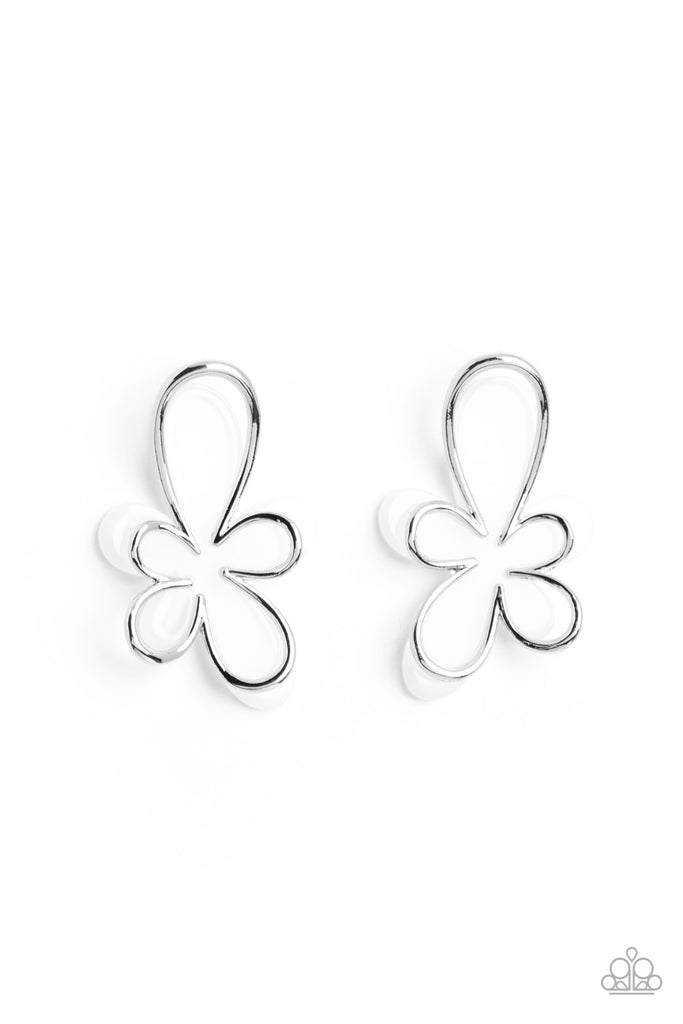Glimmering Gardens - White Flower Earrings - Chic Jewelry Boutique