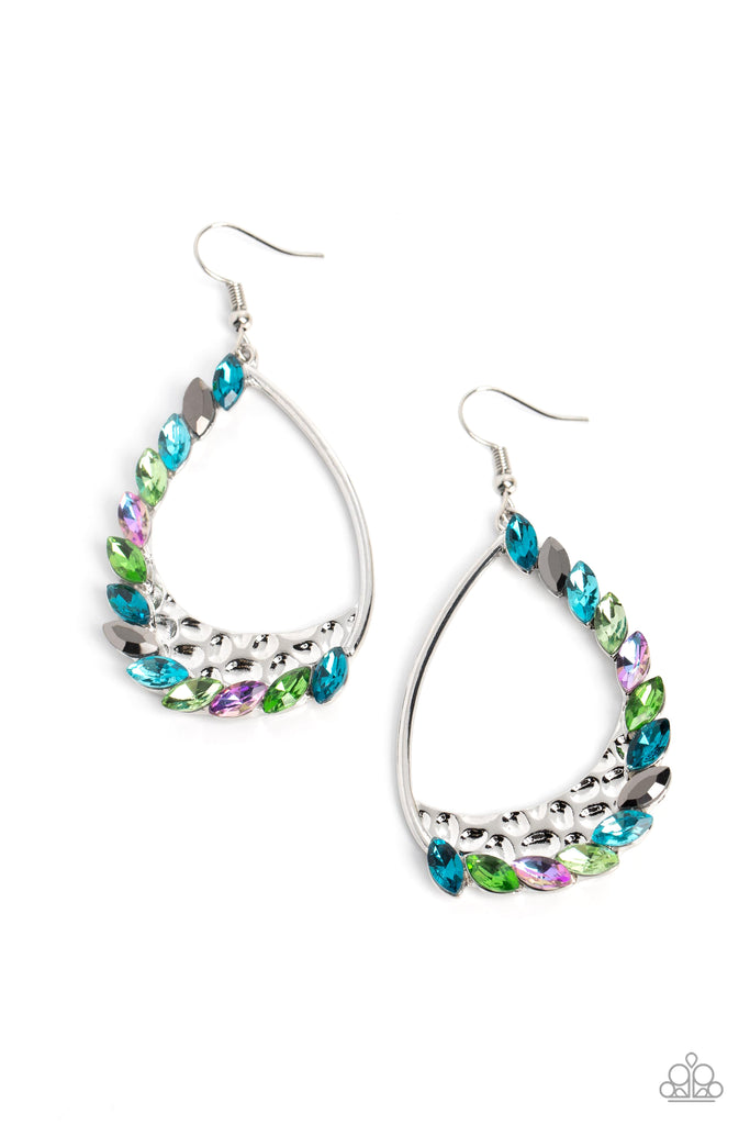 Looking Sharp - Multi Rhinestone Earrings - Chic Jewelry Boutique