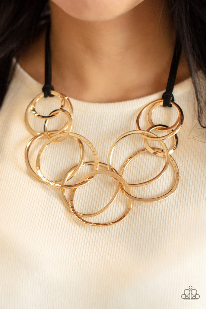 Spiraling Out of COUTURE - Gold Necklace - Convention Exclusive 2021 - Paparazzi