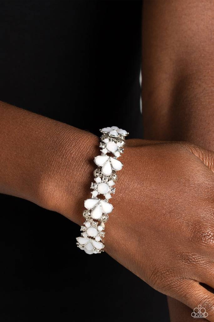 Teasing Torrent - White Bracelet - Chic Jewelry Boutique