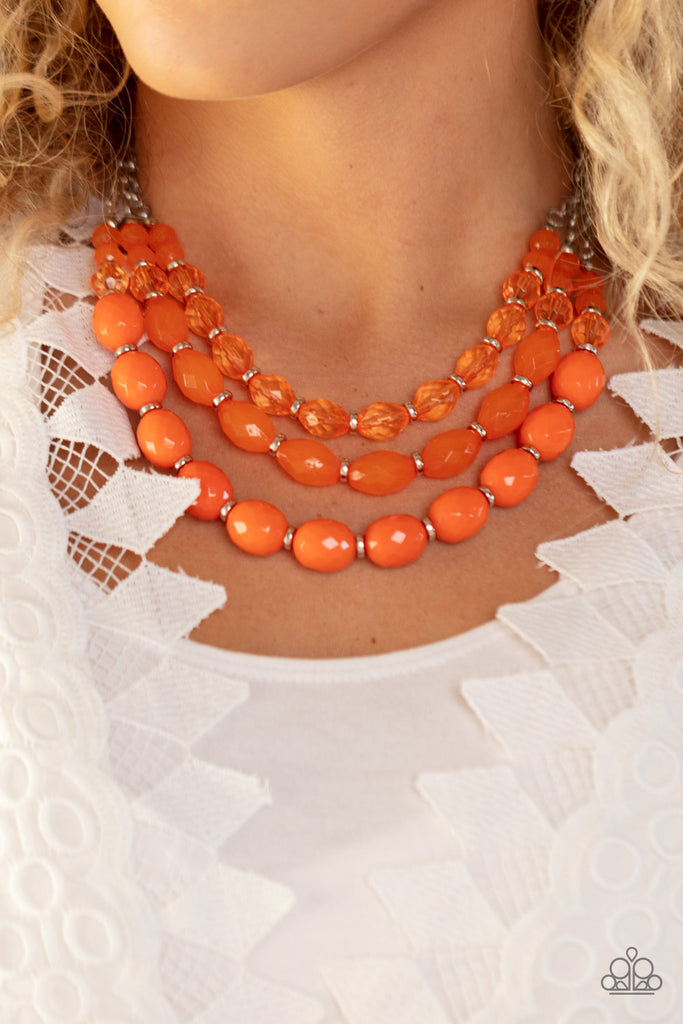 Carnelian Orange Petal Beads Necklace – Love Rocks